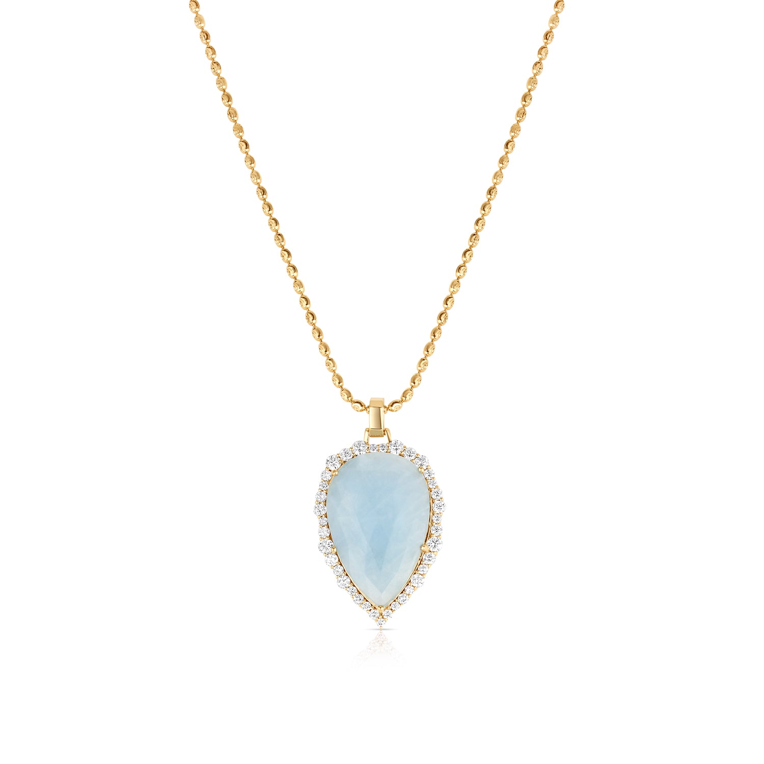 One of A Kind Aqua Marine Cabochon Pendant