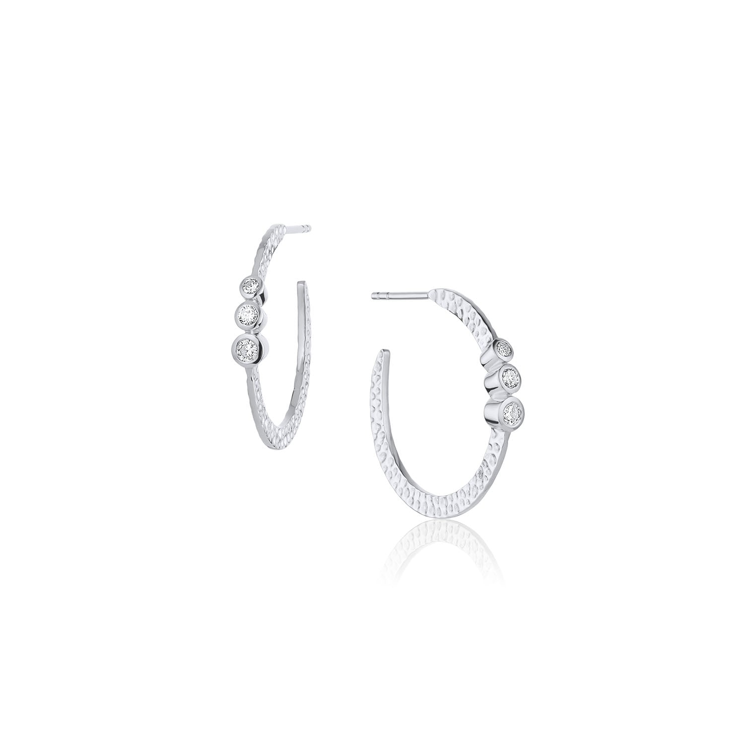 Hammered Hoop Earrings