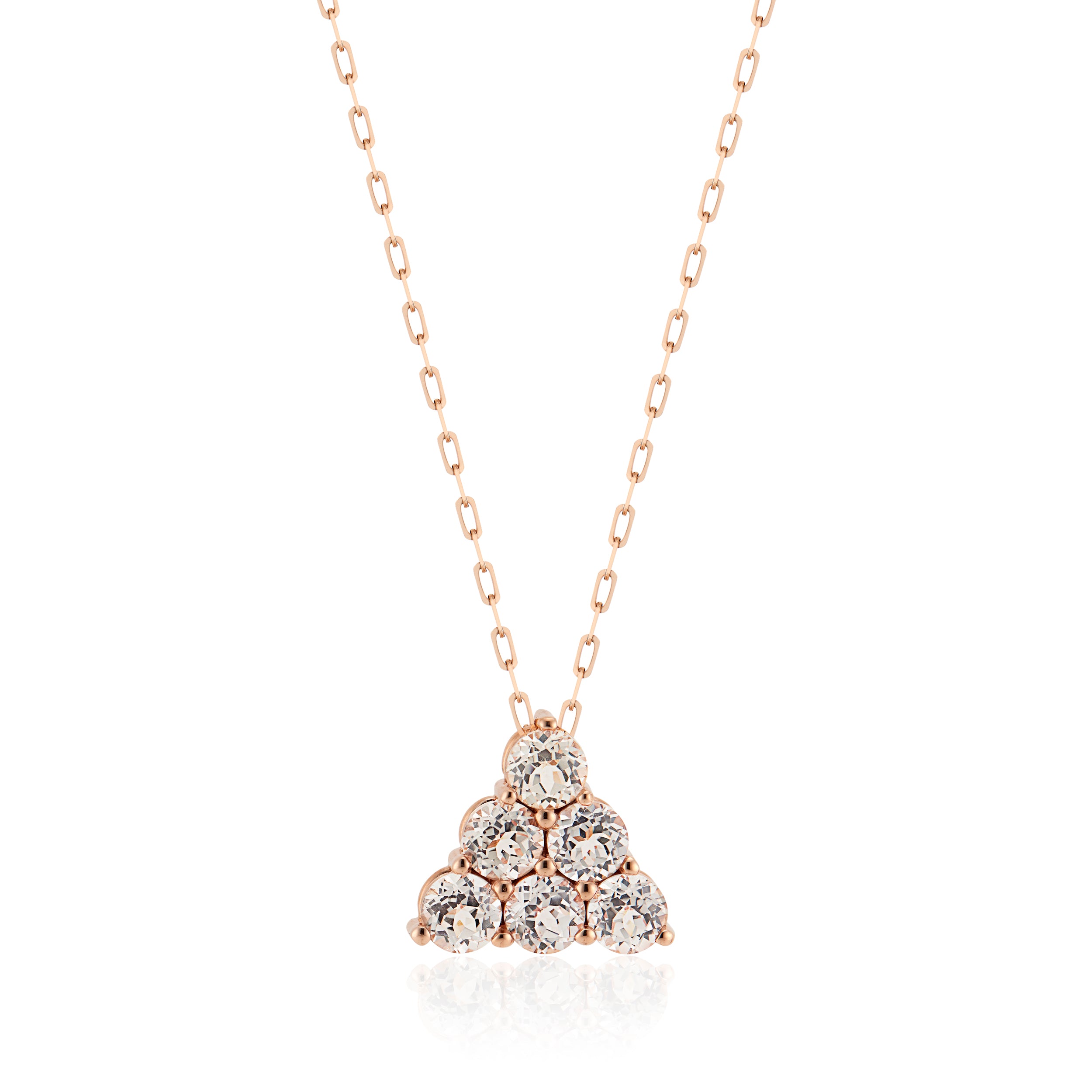 White Morganite Pyramid Pendant