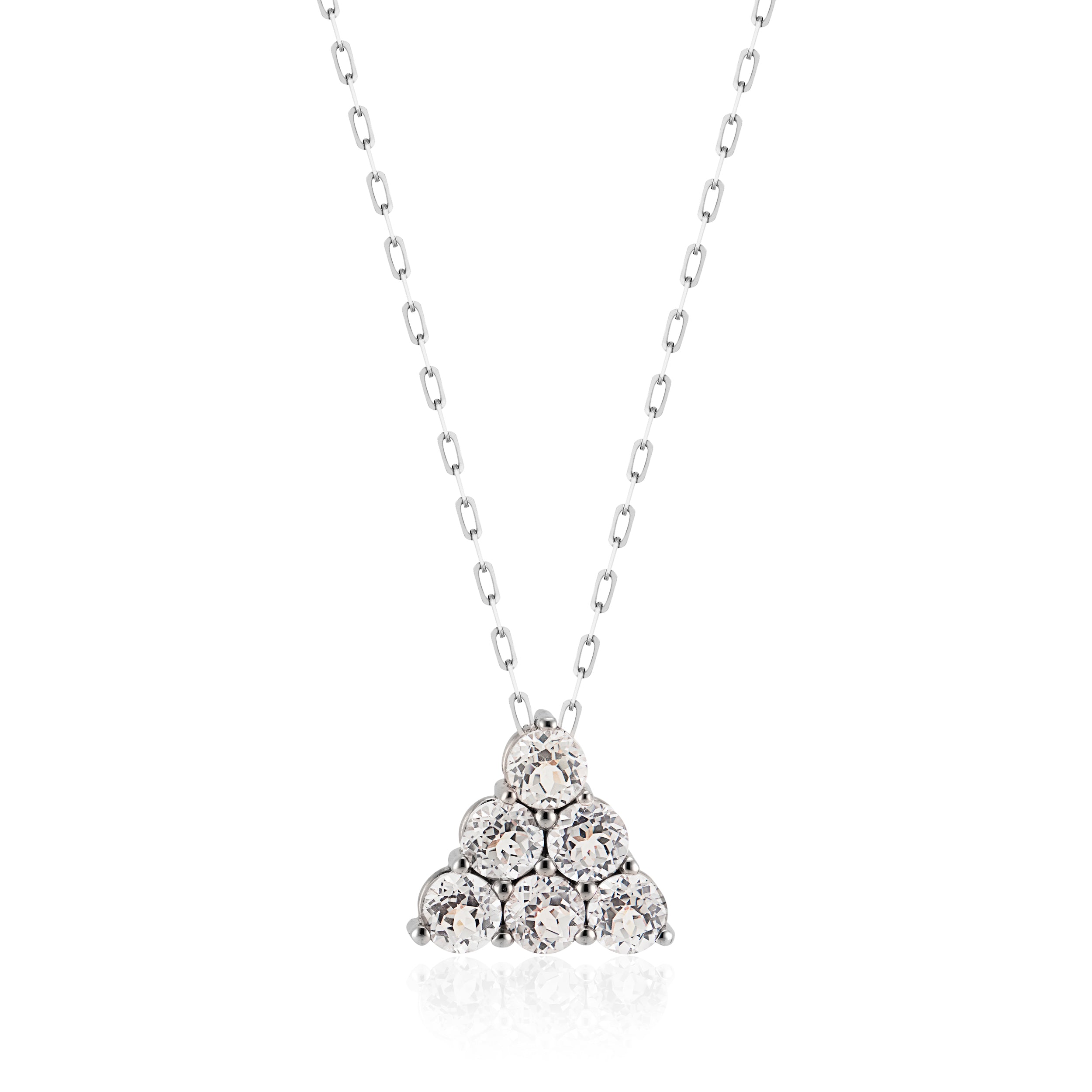 White Morganite Pyramid Pendant