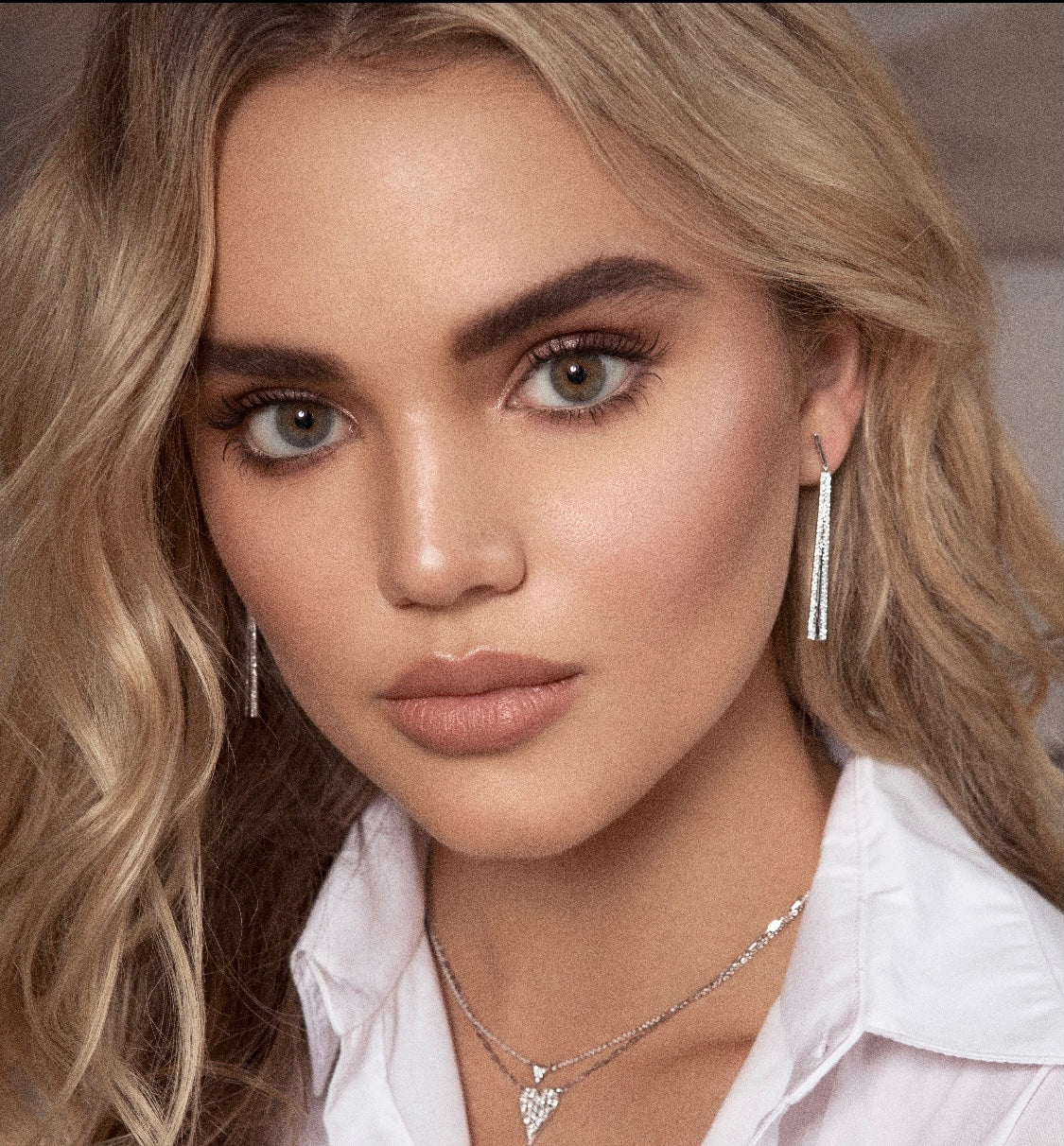 Diamond Triangle Earrings