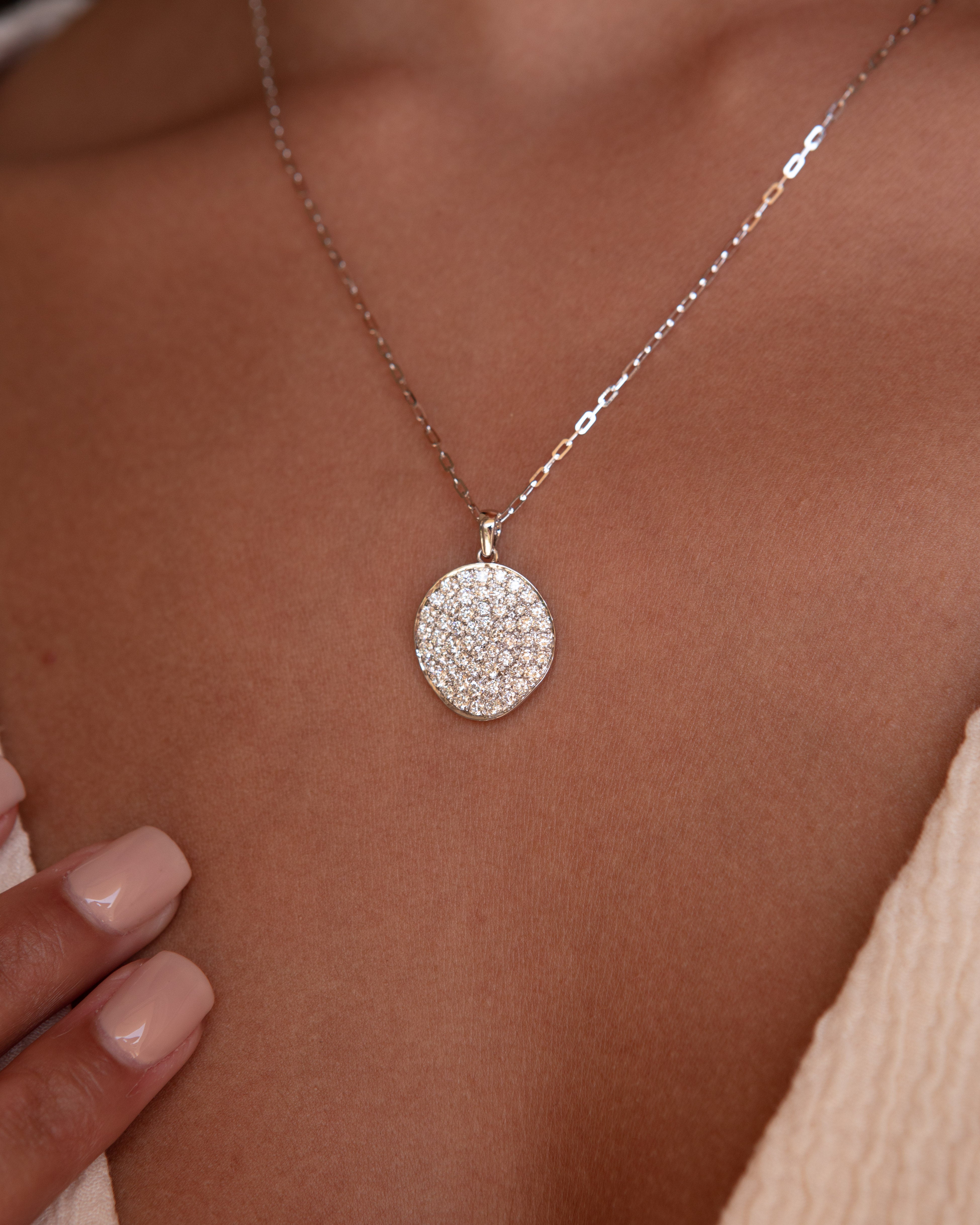 Ora Nicole Diamond Disc Necklace