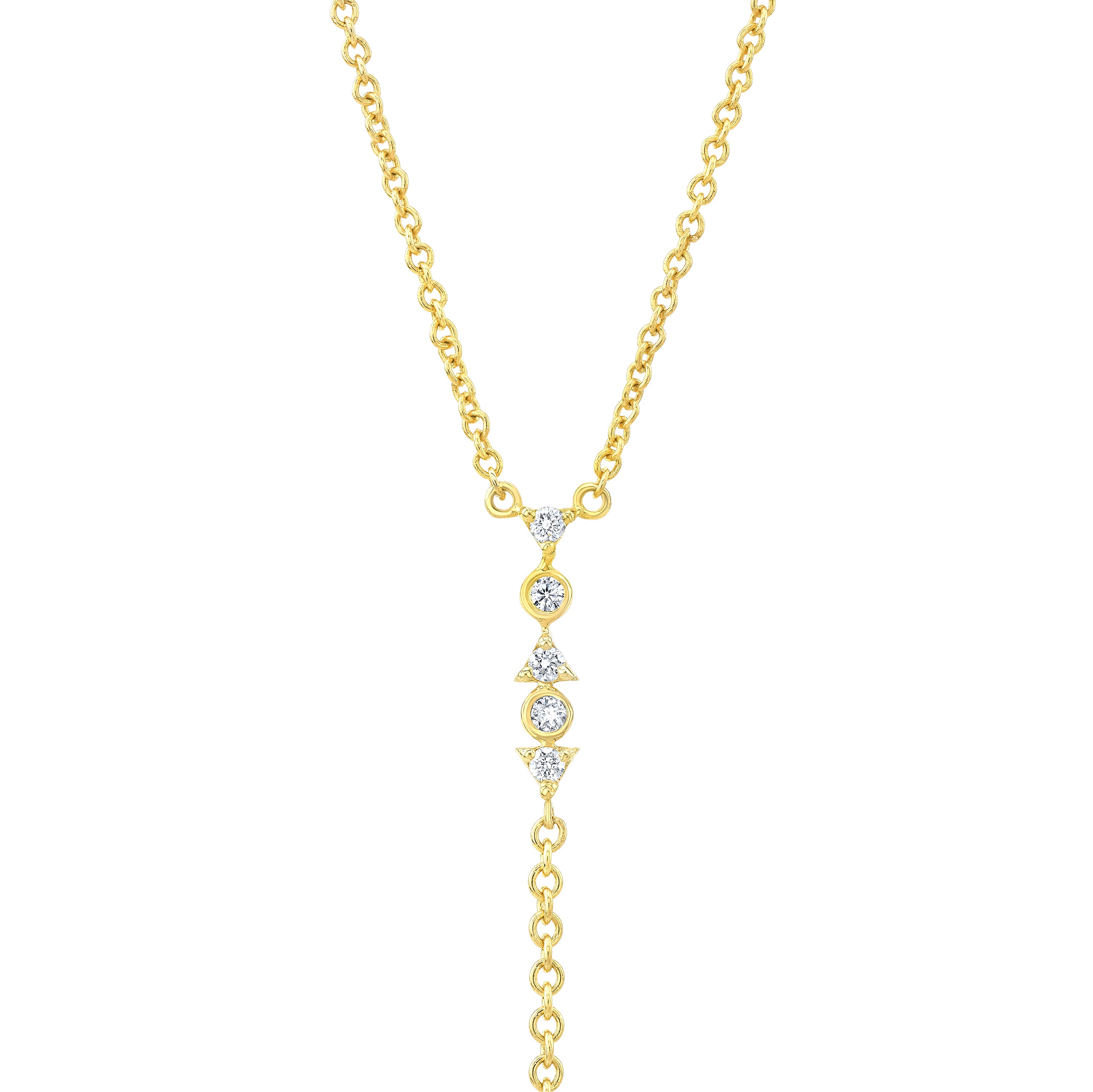 Floating Diamond Lariat Necklace