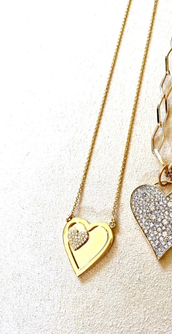 You Have My Heart Pendant with diamond heart