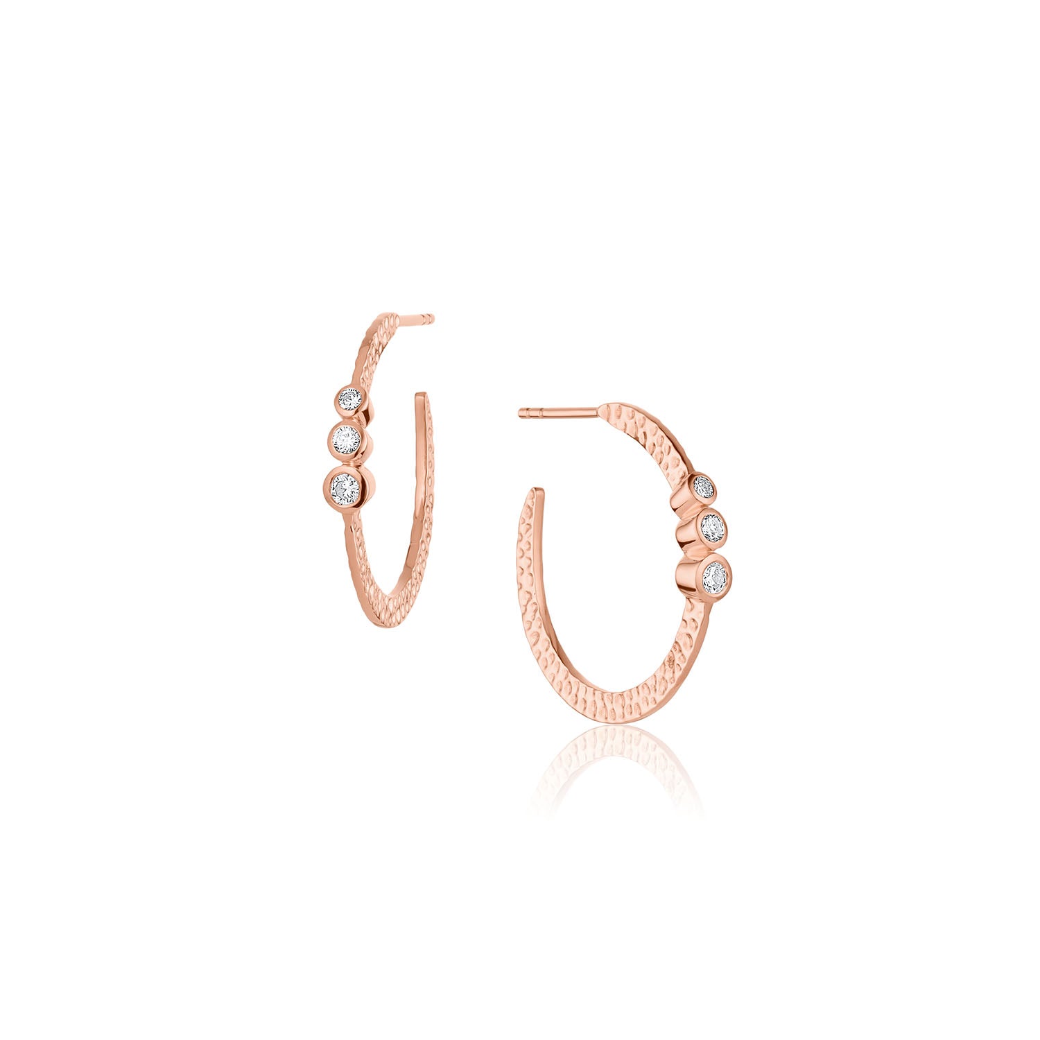 Hammered Hoop Earrings