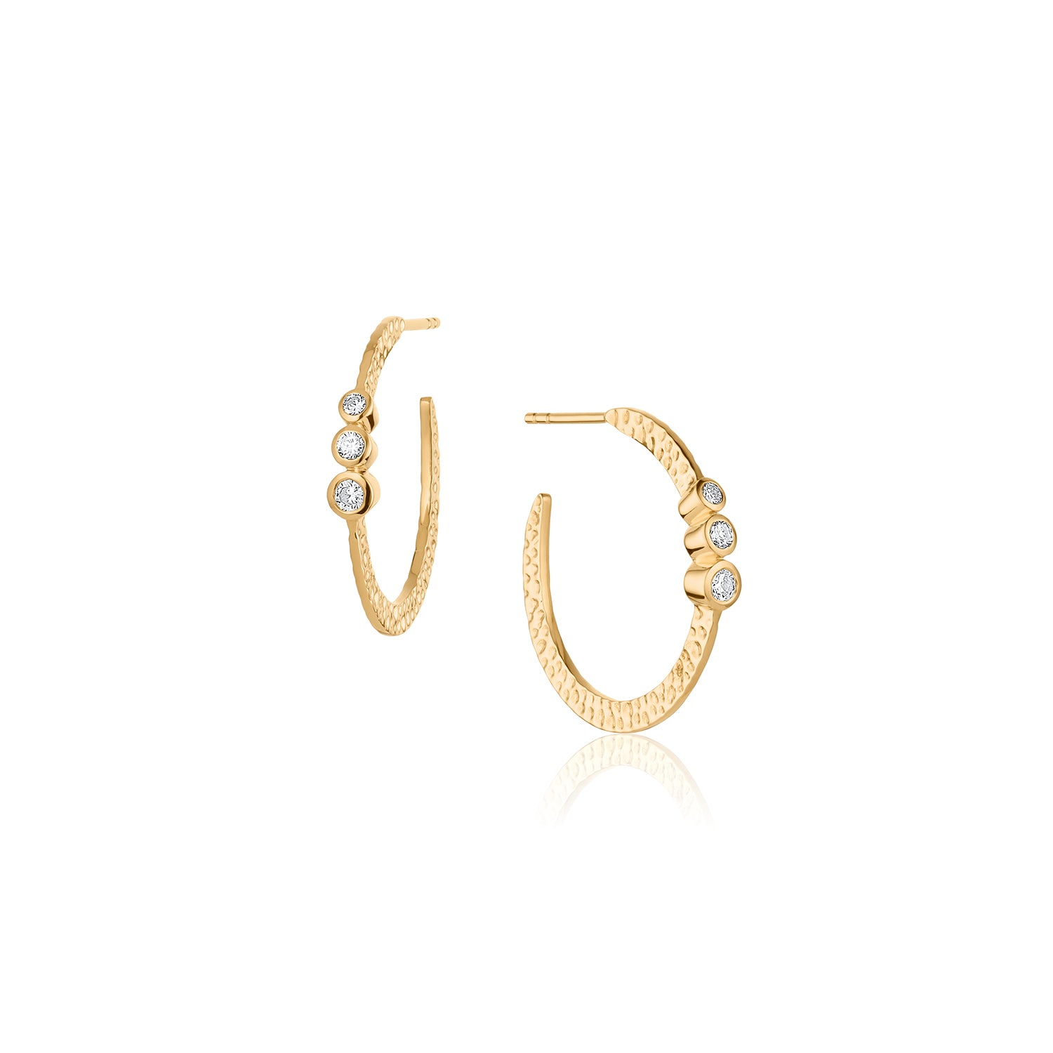 Hammered Hoop Earrings