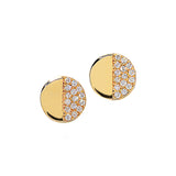 Disc Diamond Earring Studs