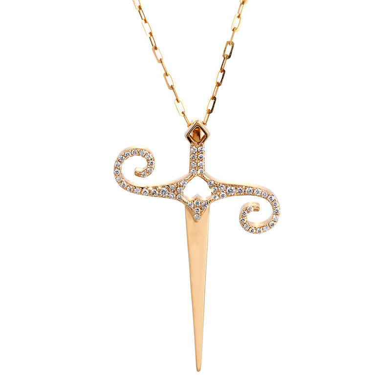 Warrior of Hearts Sword Necklace