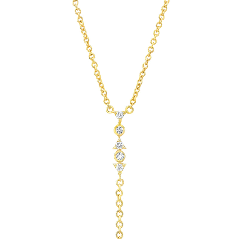 Floating Diamond Lariat Necklace